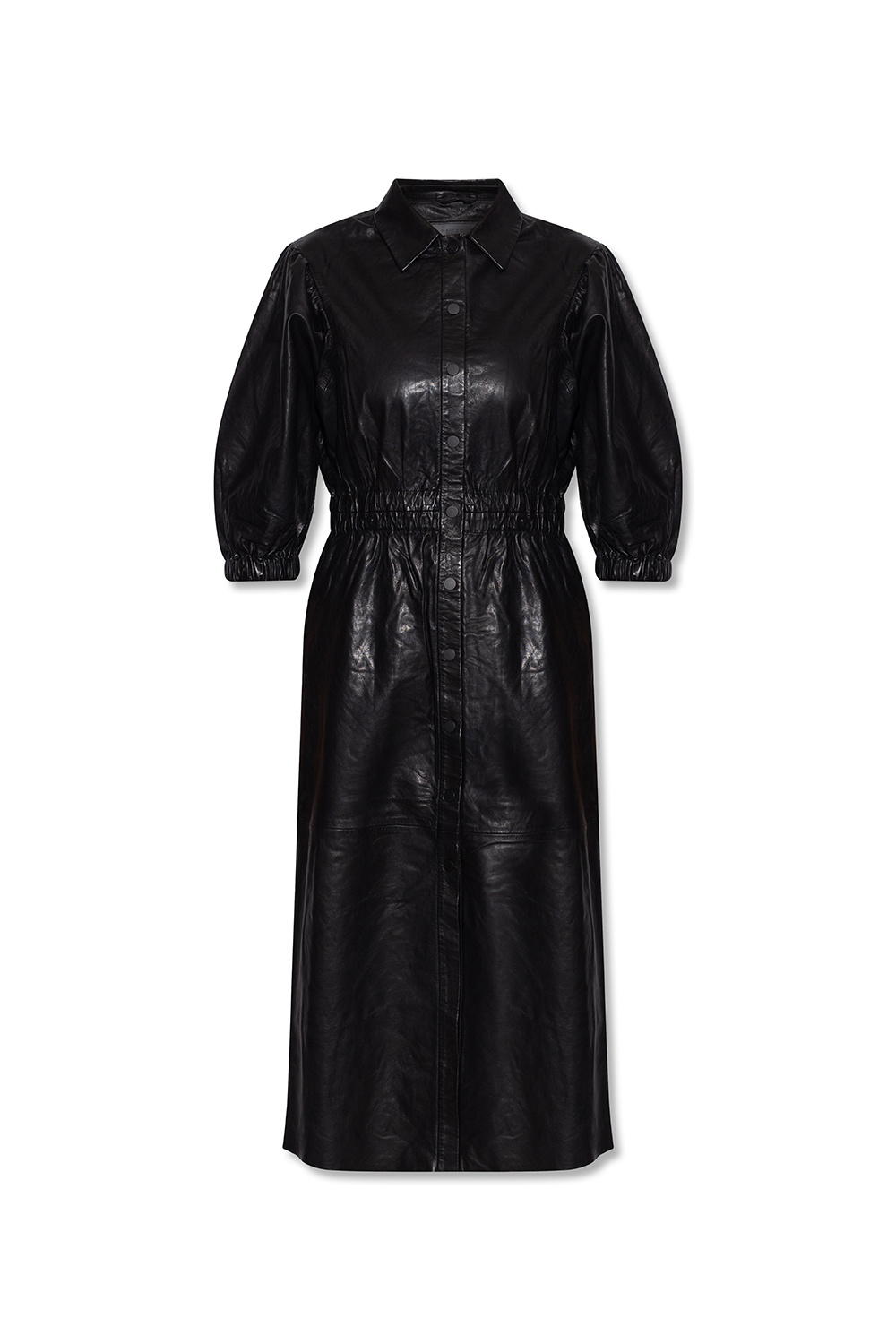 All saints leather outlet dress